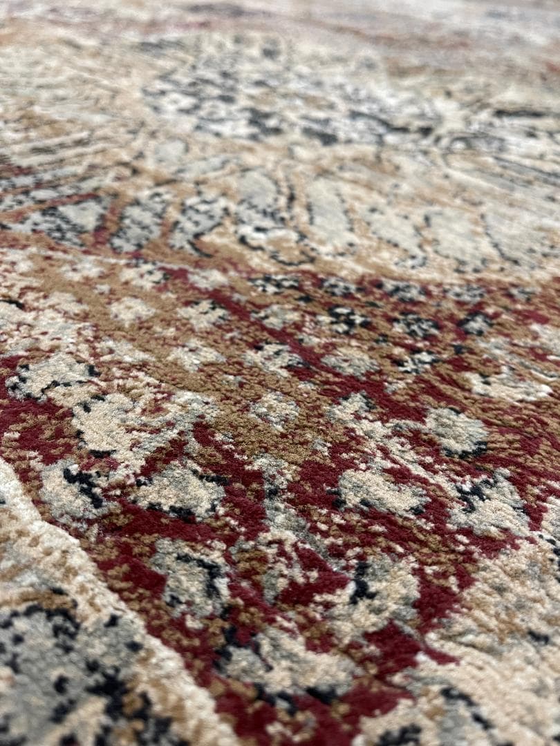 【定価66000円美品】高密度ウィルトン織り高級ペルシャ柄絨毯肉厚ヴィンテージ風