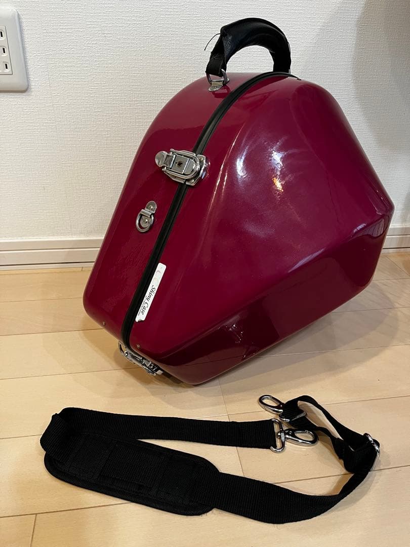 フレンチホルンケース バーガンディ　ワイン色