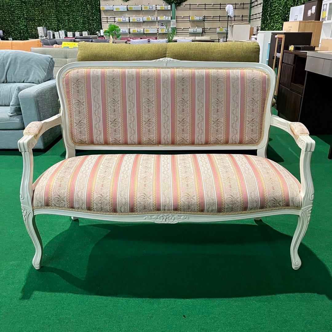 メゾンドマルシェ 2人掛けソファ 幅130 ロココ調 W044