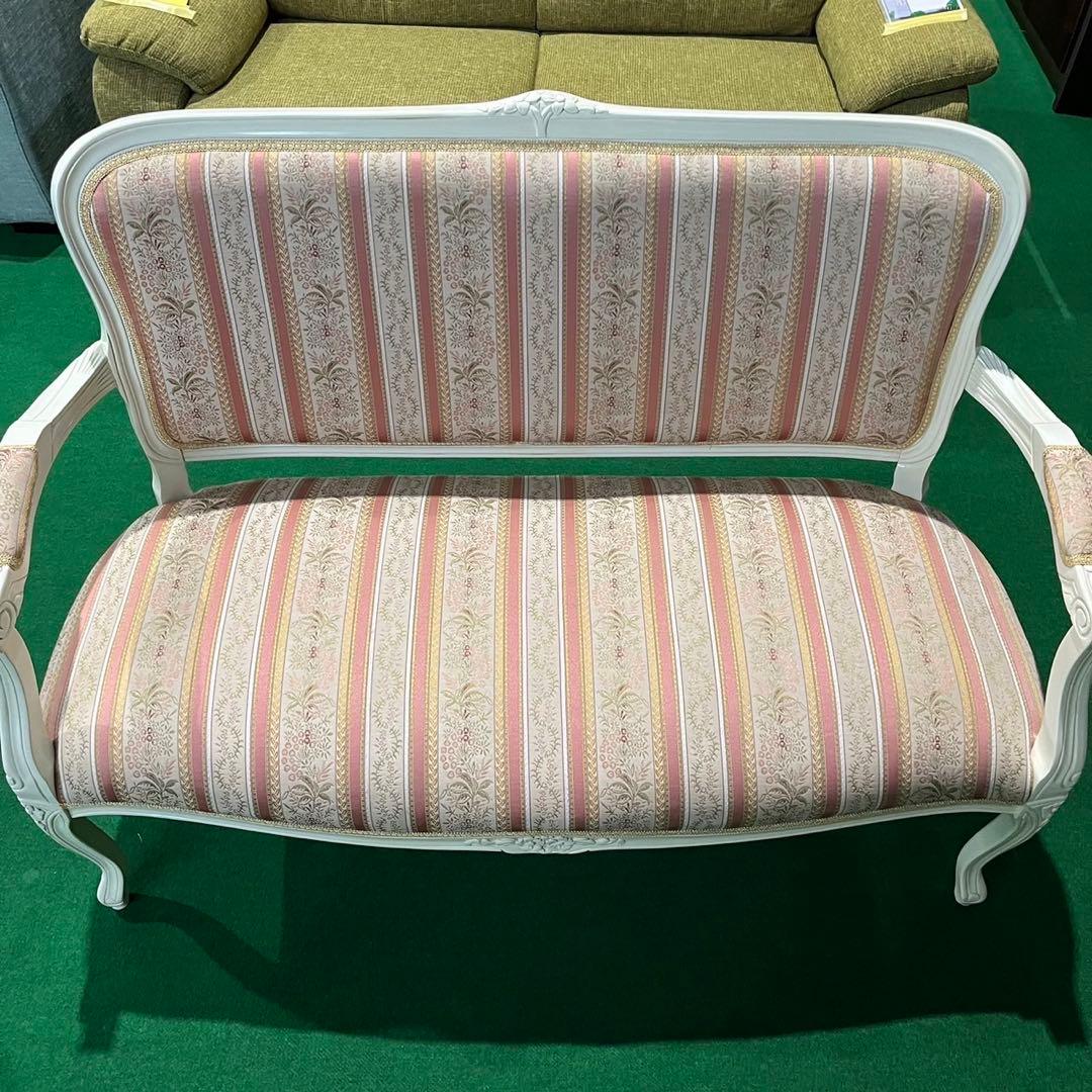 メゾンドマルシェ 2人掛けソファ 幅130 ロココ調 W044