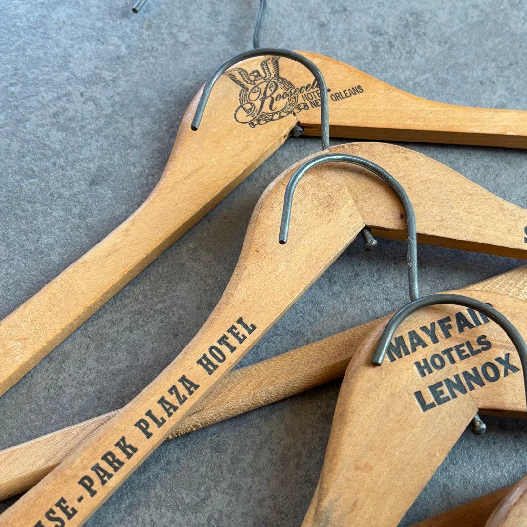 ビンテージ ウッド ハンガー 木製 アメリカ アンティーク