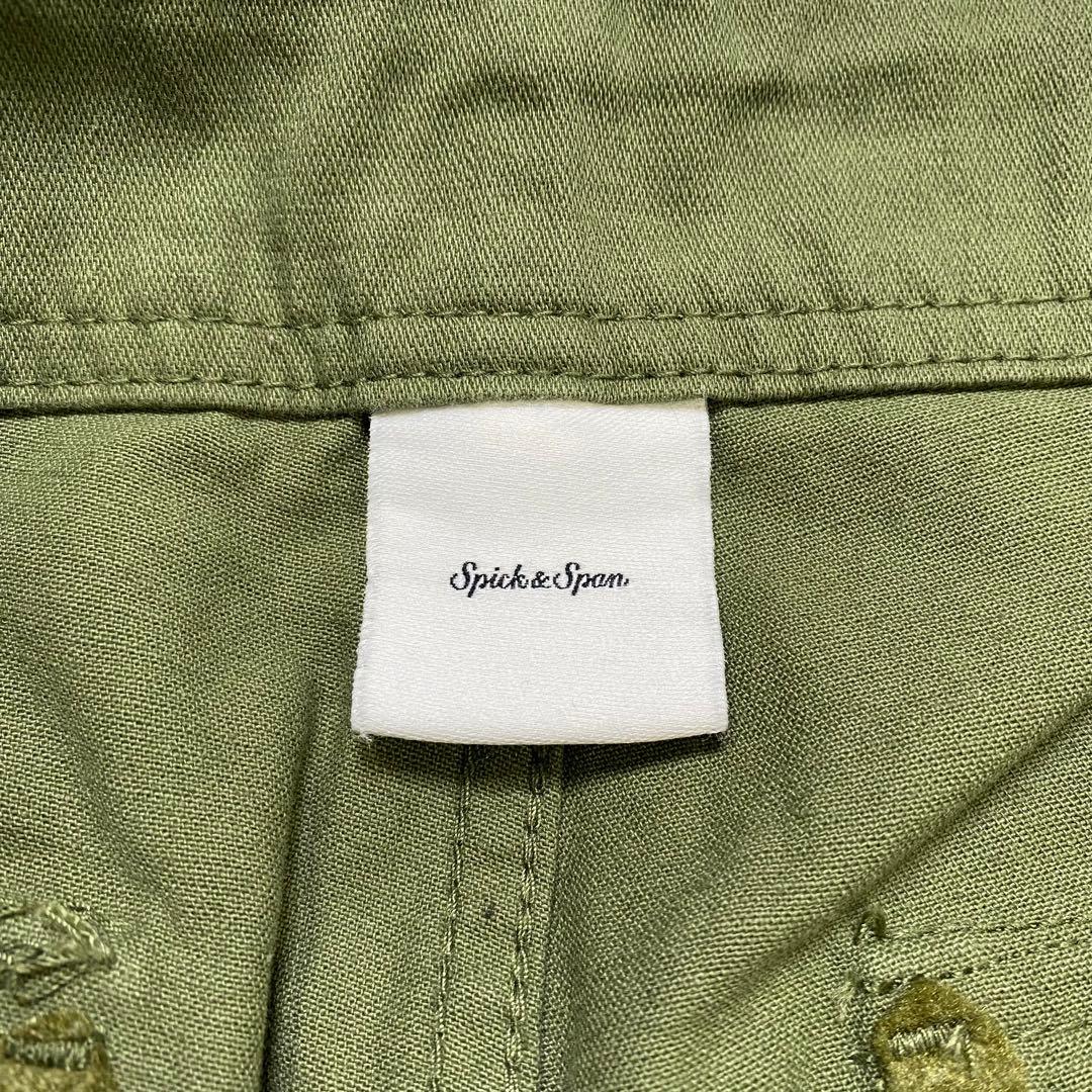 スピックアンドスパン 38 M相当 ルーズ ベイカーパンツ カーキ ミリタリー
