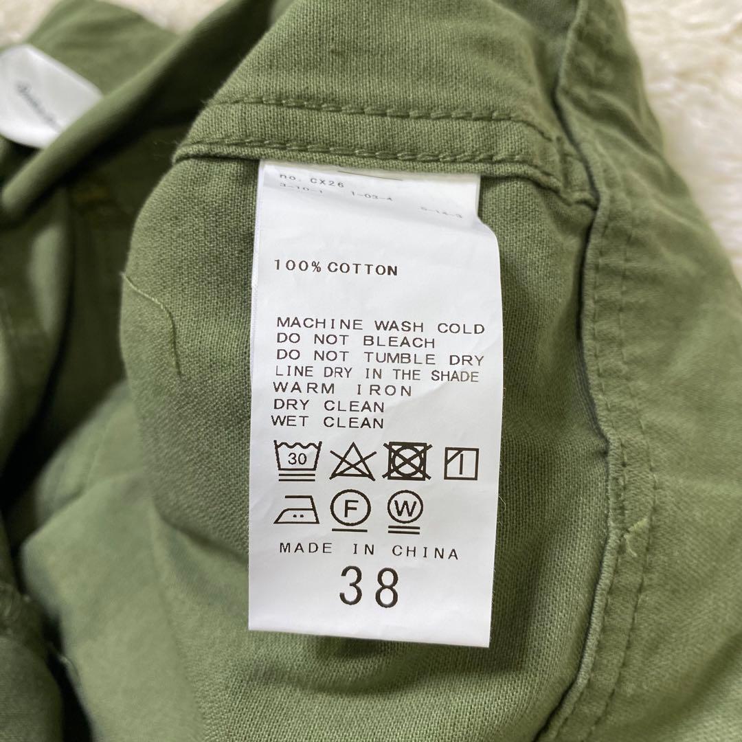 スピックアンドスパン 38 M相当 ルーズ ベイカーパンツ カーキ ミリタリー
