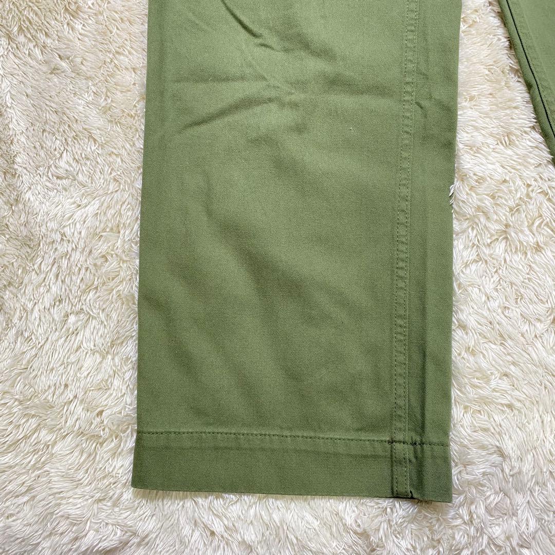 スピックアンドスパン 38 M相当 ルーズ ベイカーパンツ カーキ ミリタリー