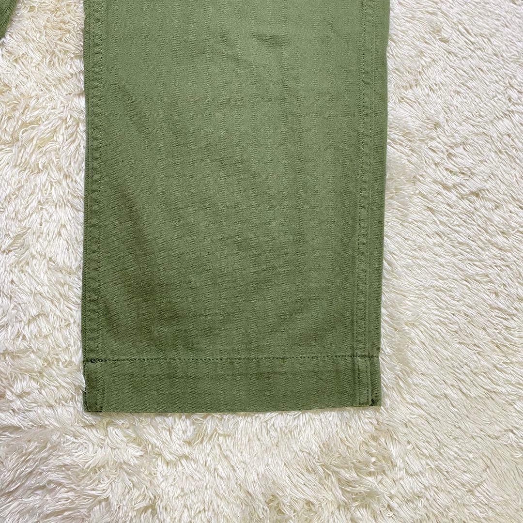 スピックアンドスパン 38 M相当 ルーズ ベイカーパンツ カーキ ミリタリー