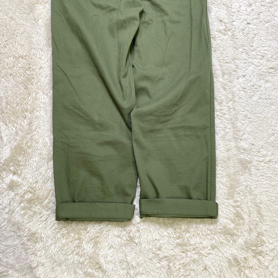 スピックアンドスパン 38 M相当 ルーズ ベイカーパンツ カーキ ミリタリー