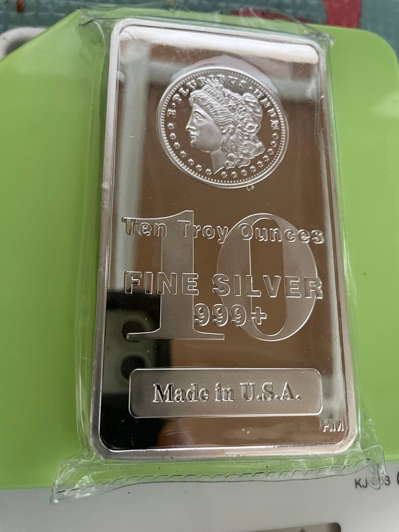 シルバー　バー　純銀　999 Fine Silver 海外製　315g 二枚