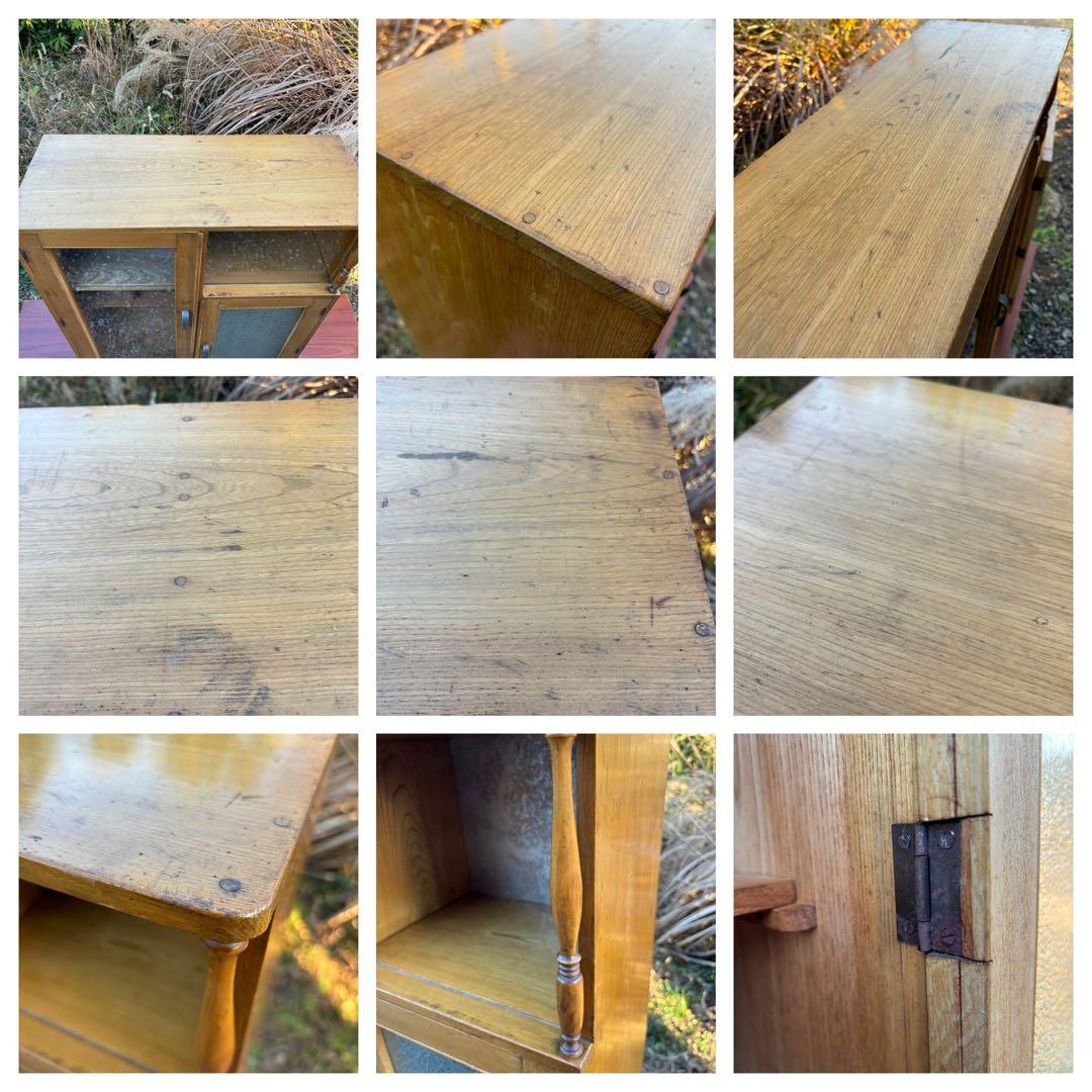 昭和レトロなガラスキャビネット‼️食器棚　飾り棚　書棚