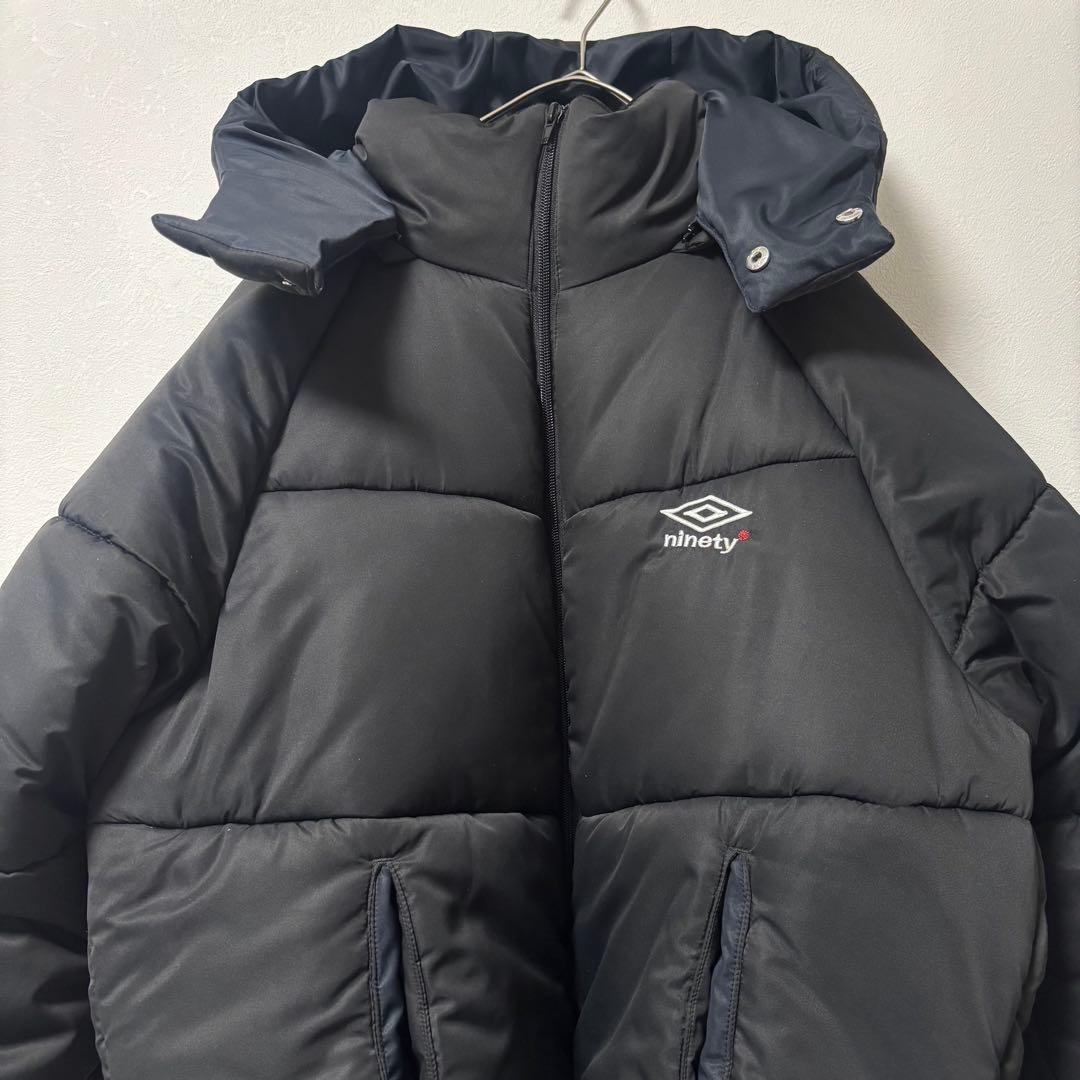 未使用級✨アンブロ×9090 中綿　ダウンジャケット　コラボ　ブラック　M 刺繍