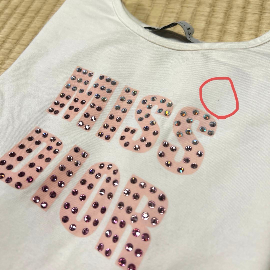 MISS DIOR ラインストーン付きTシャツ