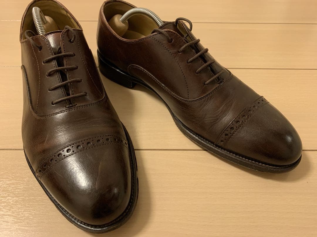 trading post ブラウンレザー ビジネスシューズ 7.5