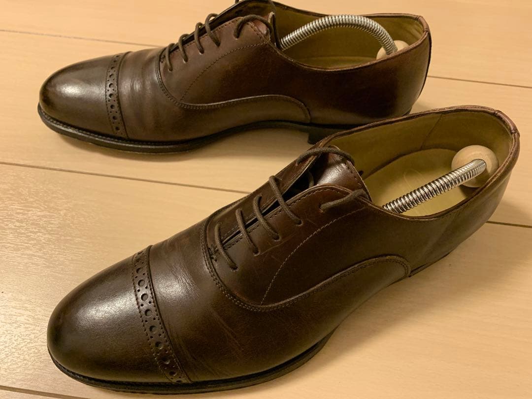 trading post ブラウンレザー ビジネスシューズ 7.5