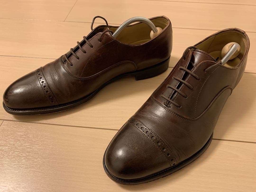 trading post ブラウンレザー ビジネスシューズ 7.5