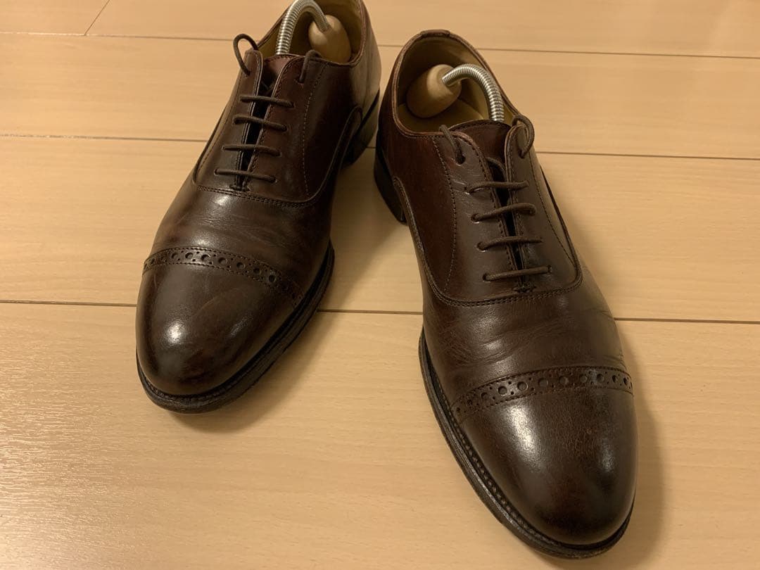 trading post ブラウンレザー ビジネスシューズ 7.5