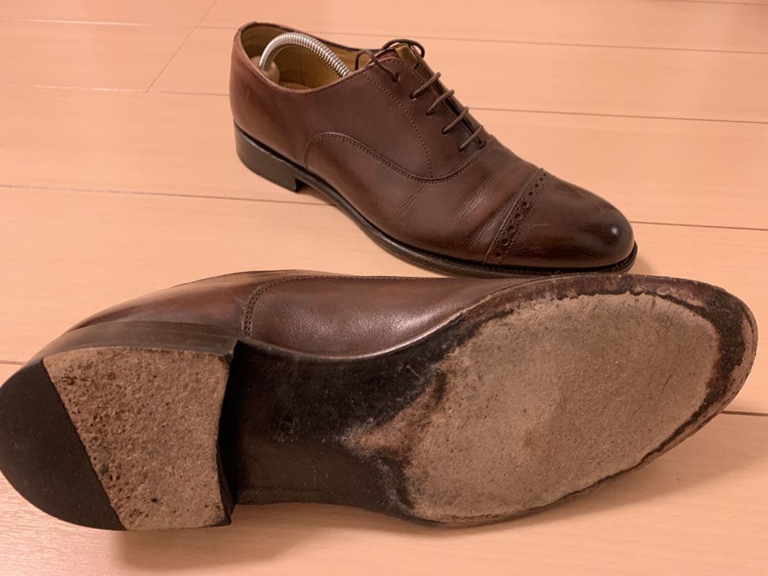 trading post ブラウンレザー ビジネスシューズ 7.5