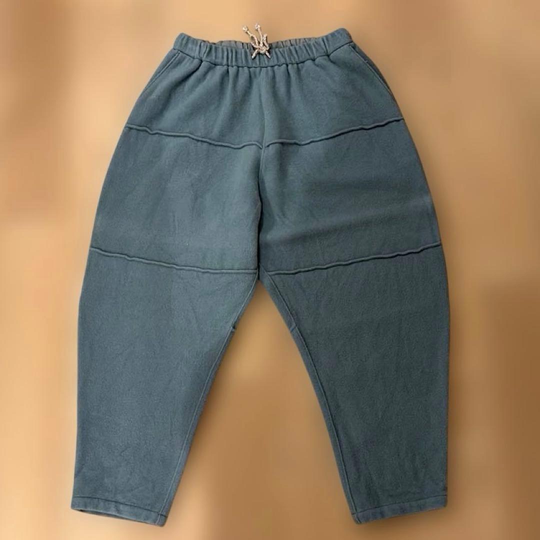 MITTAN ブルーのウールサルエルパンツ