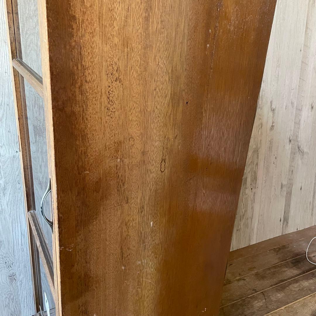 3段ガラス棚 ヴィンテージ家具 古家具 アンティーク キャビネット ガラスケース