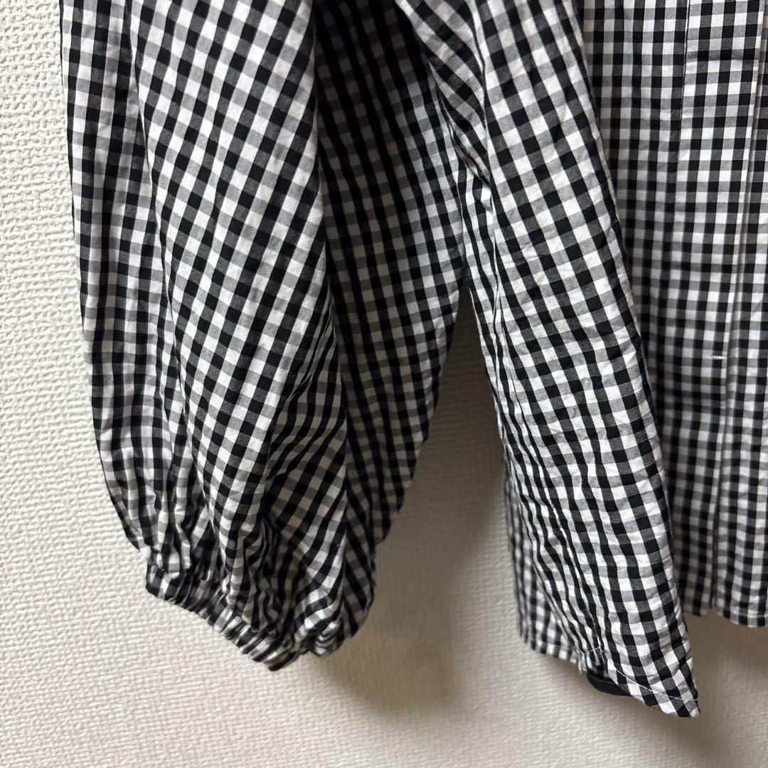 極美品　ヨリ yori リボンブラウス ボウタイブラウス 長袖 ギンガムチェック