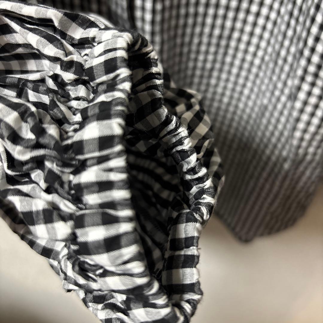 極美品　ヨリ yori リボンブラウス ボウタイブラウス 長袖 ギンガムチェック