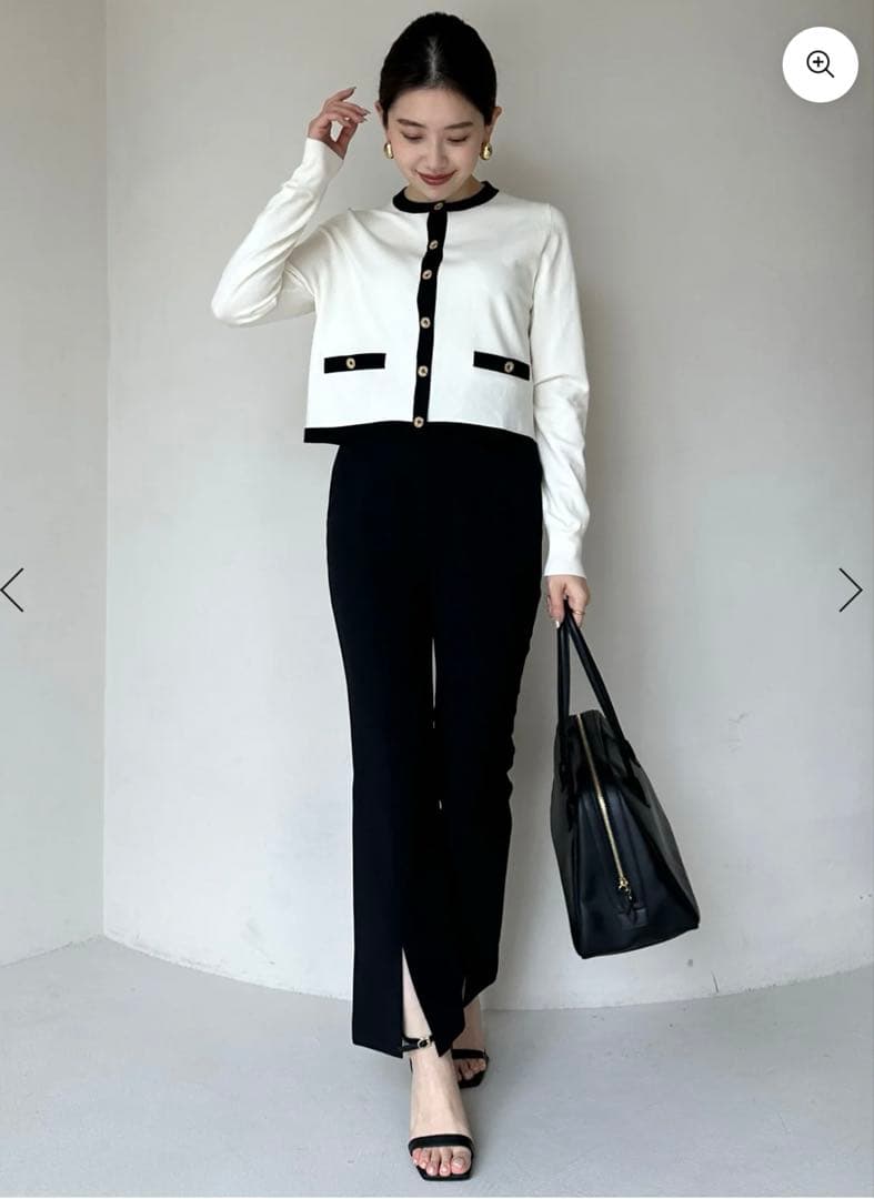 anuans シルクブレンドベーシックニットカーディガン