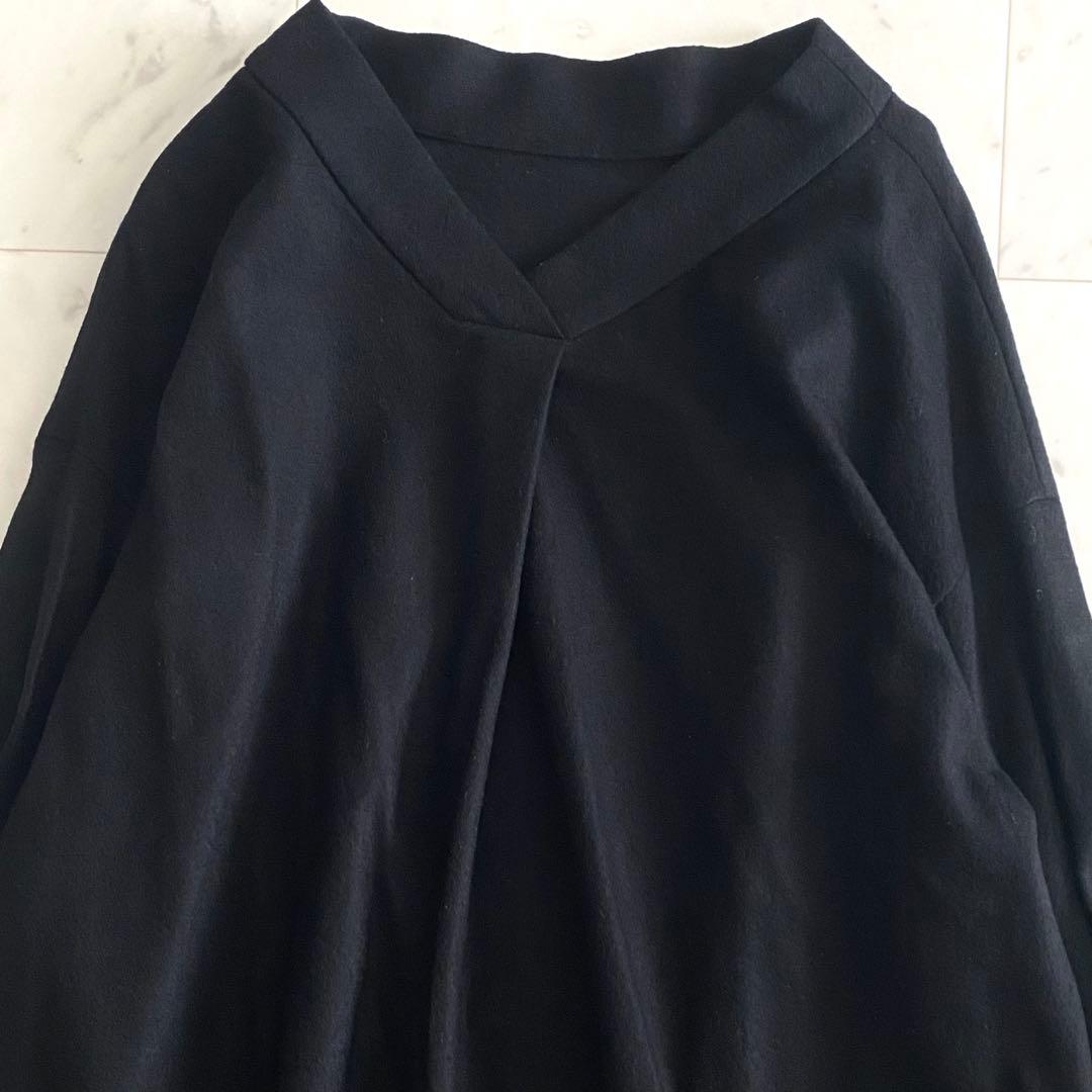 美品 アドーア ADORE シルキージャージーワンピース 近年 ブラック 38