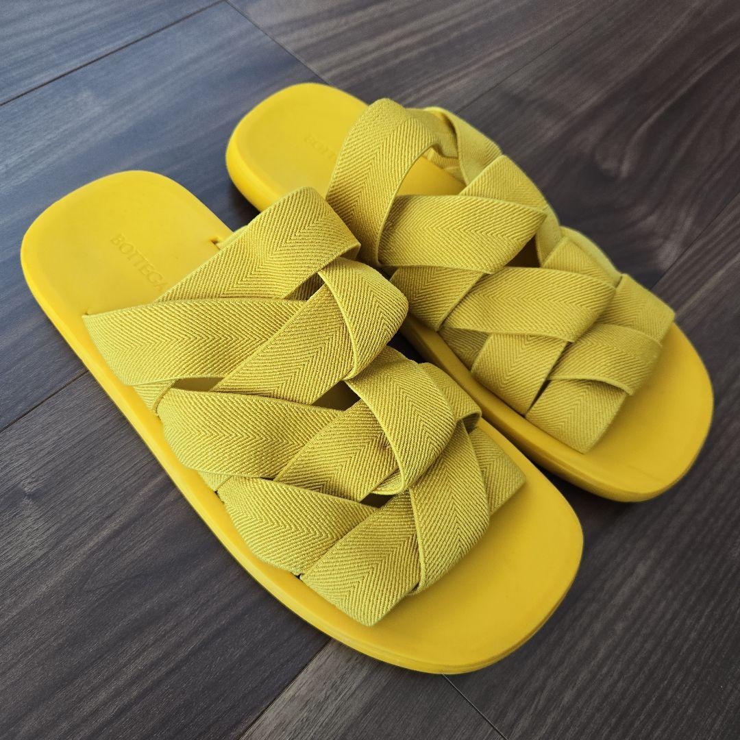 BOTTEGA VENETA/ ボッテガヴェネタ 黄色 サンダル 40 25cm