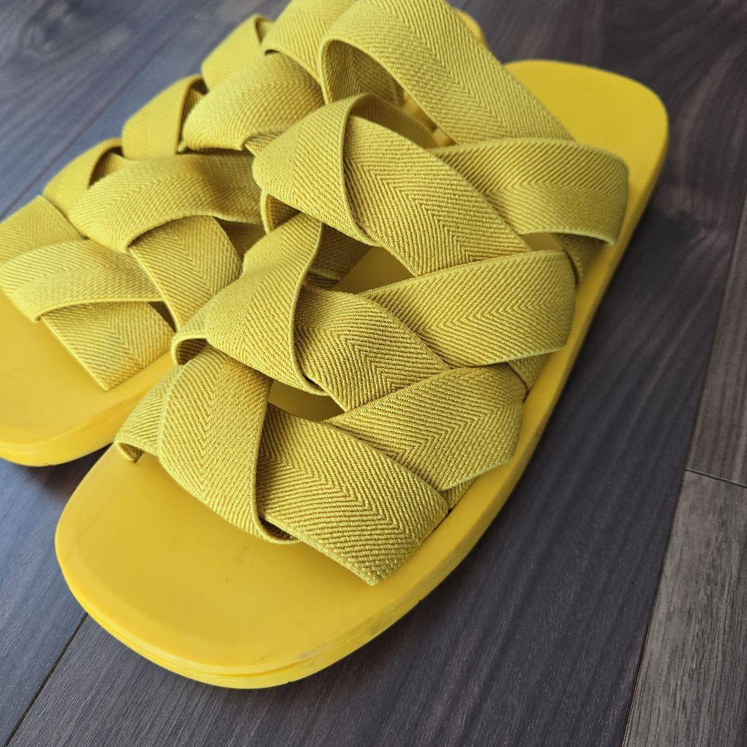 BOTTEGA VENETA/ ボッテガヴェネタ 黄色 サンダル 40 25cm