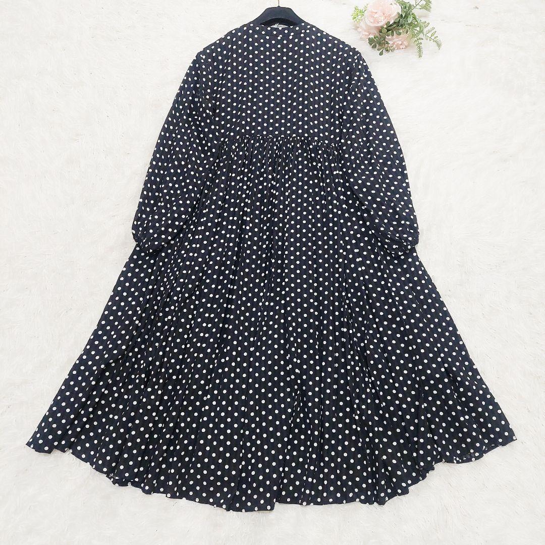 BEARDSLEY ビアズリー 洗える ドット ギャザー ワンピース 0