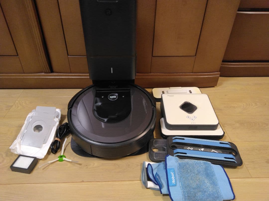 【使用750時間　掃除&拭き掃除連動セット】ルンバi7+ & ブラーバ380J