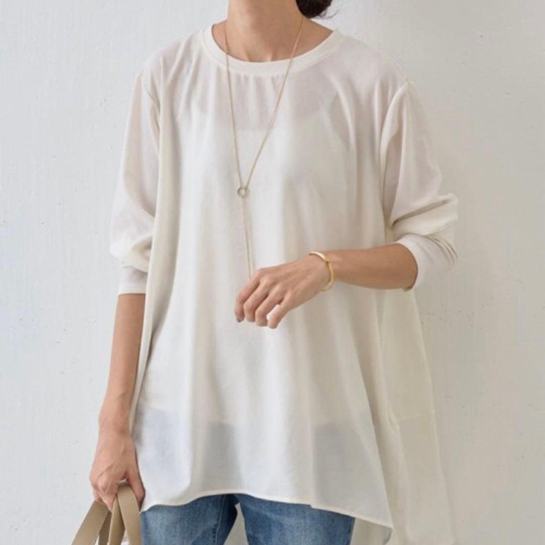 ビアズリー 後ろドレープTブラウス