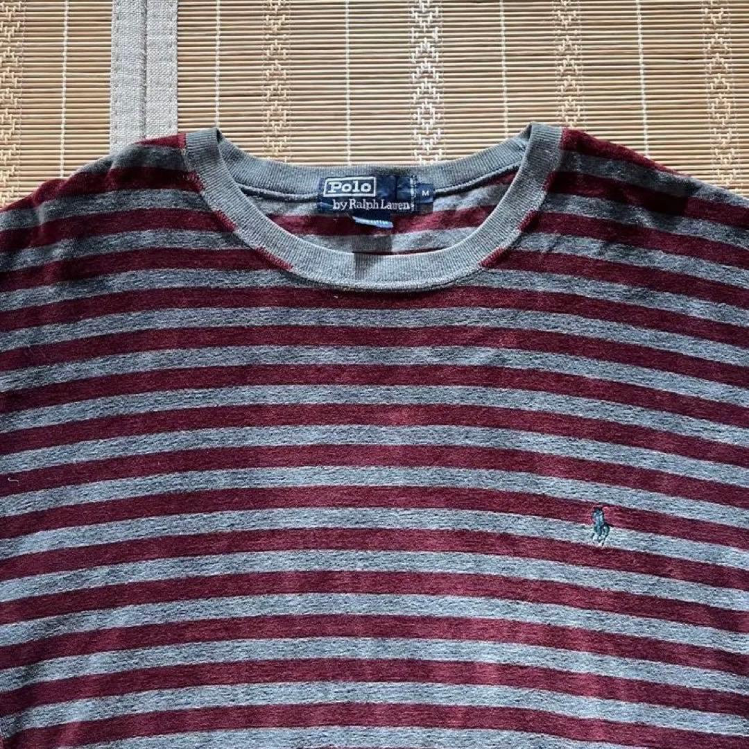 【珍品】90s Polo Ralph Lauren ベロアカットソー　ボーダー