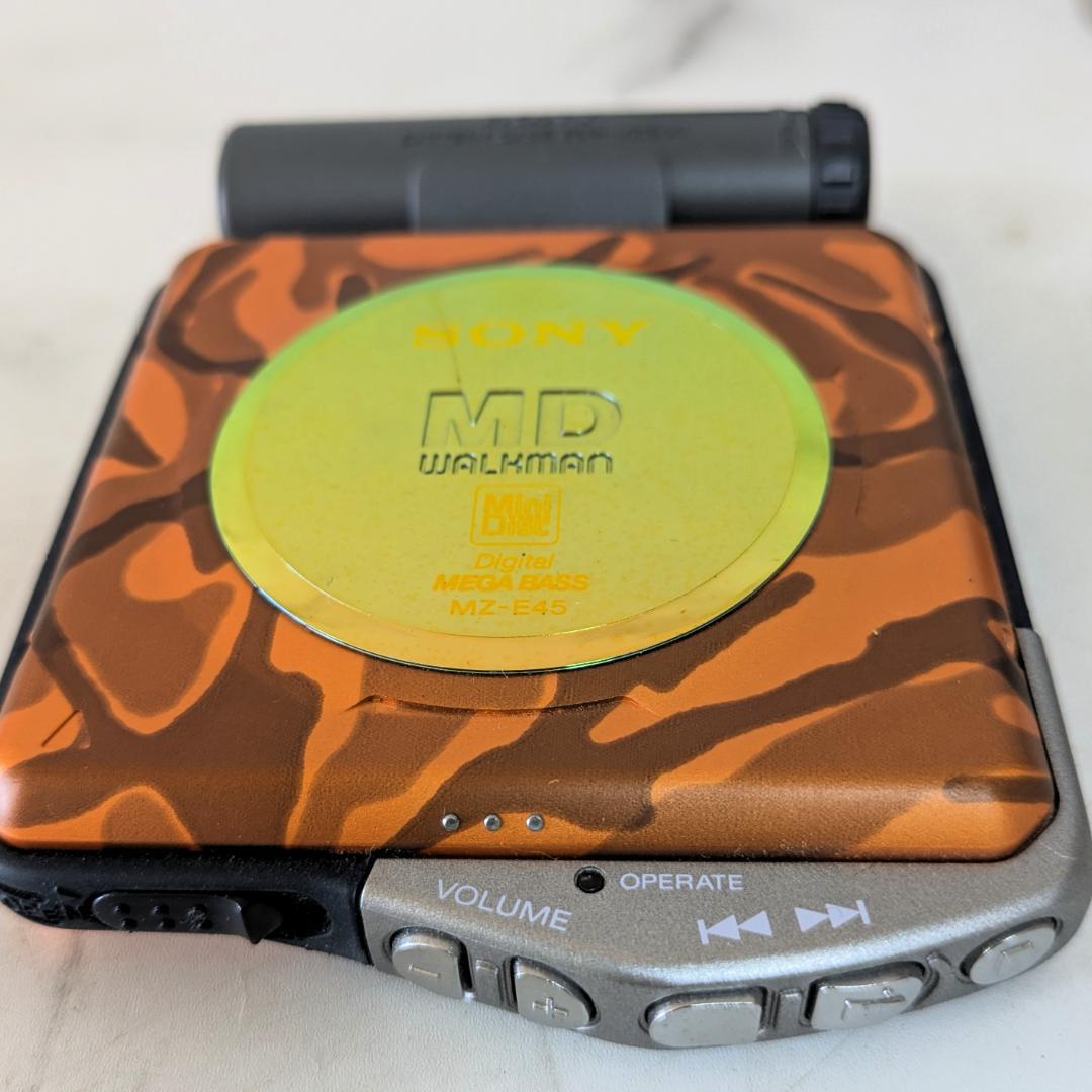 ジャンク　SONY WALKMAN ウォークマン MZ-E45 オレンジ