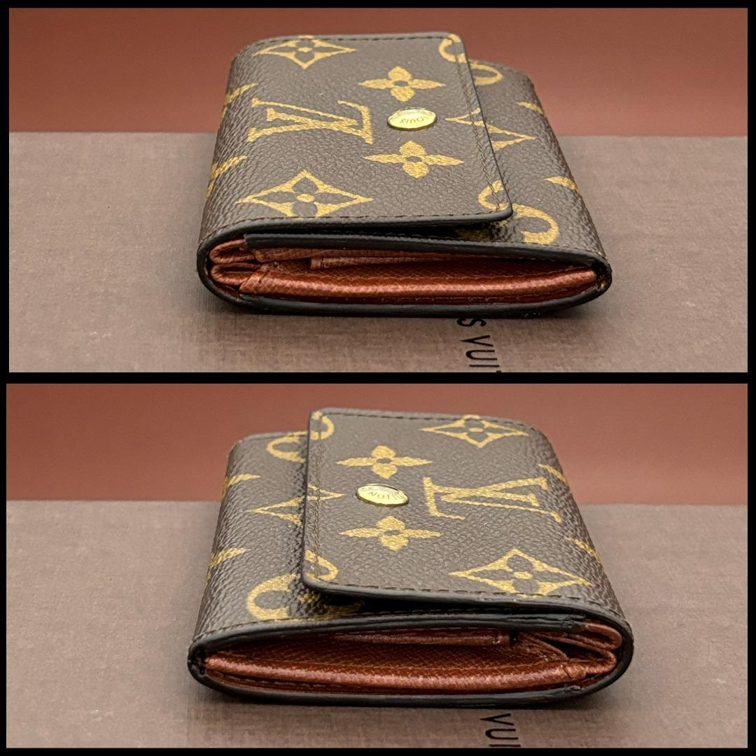 ルイヴィトン ケース 小銭入れ 財布 モノグラム ポルトモネプラ ブラウン