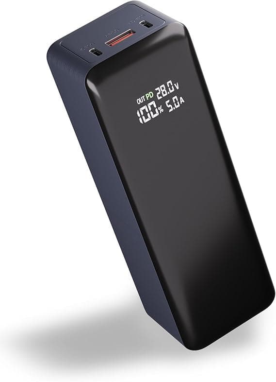 FUSSOP モバイルバッテリー 大容量 小型 140W高出力 ブラック