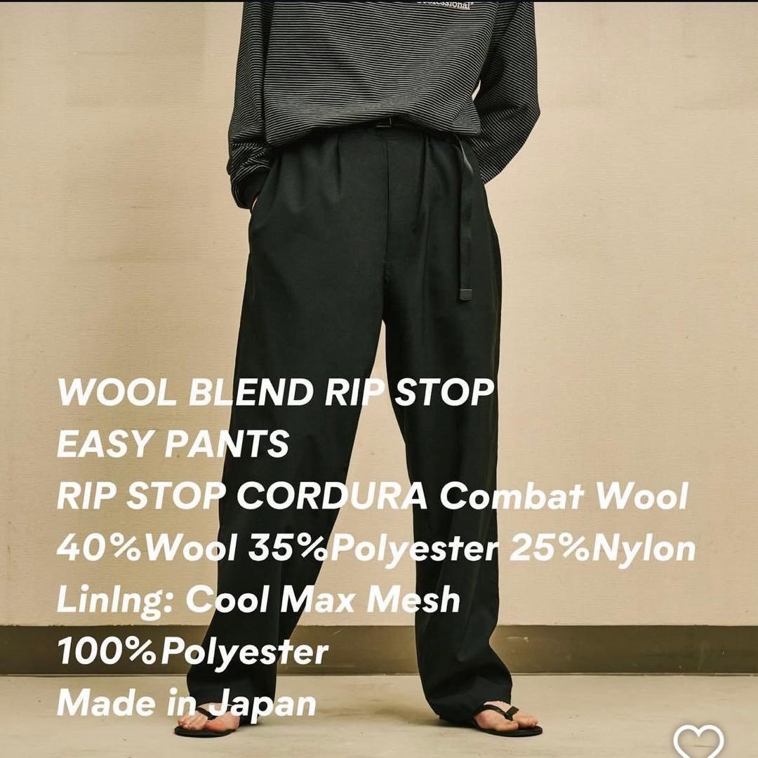 パンツ ennoy wool blend rip stop easy pants L
