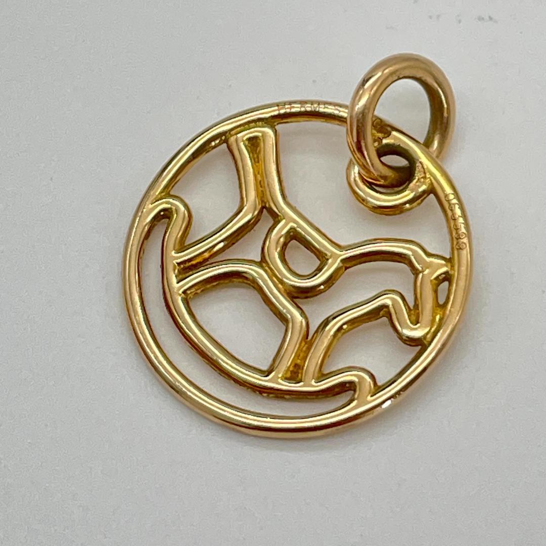 エルメス ダダ ネックレストップ 750PG K18　ペンダントジュエリー