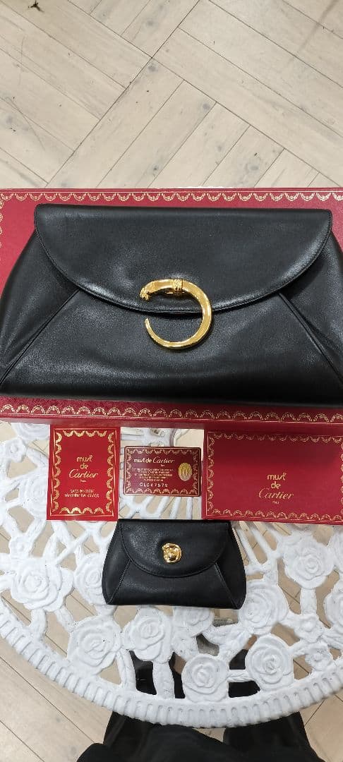 パンティール　クラッチバッグ、カード、財布、箱付き