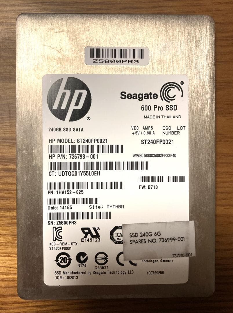 Seagate シーゲート ST240FP0021（2.5 SSD 240GB）