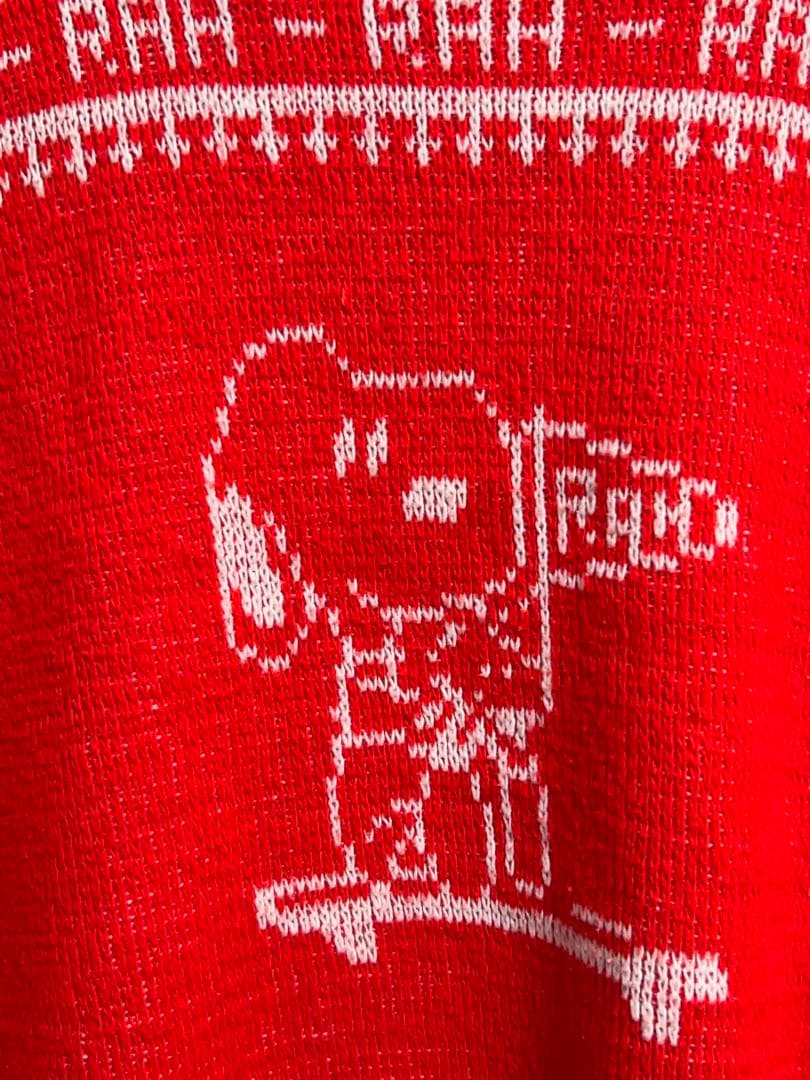 70s ARROW スヌーピー ジャガード アクリル ニットセーター レアカラー