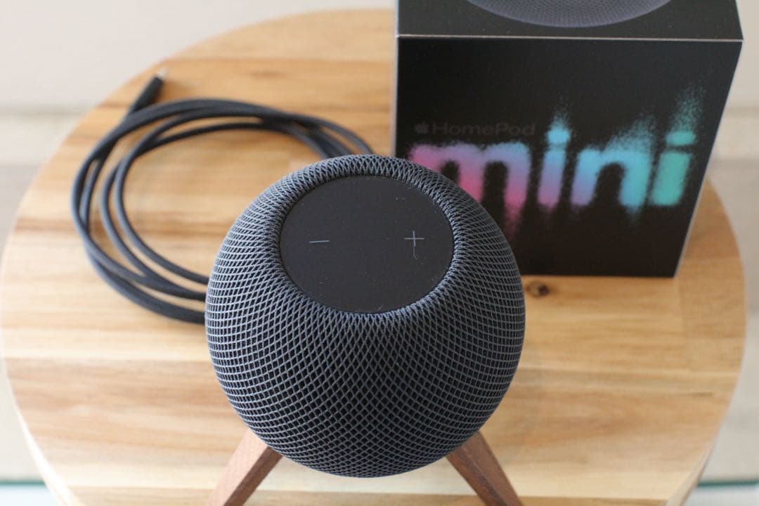 Apple Pod mini ブラック＋木製スタンド付き