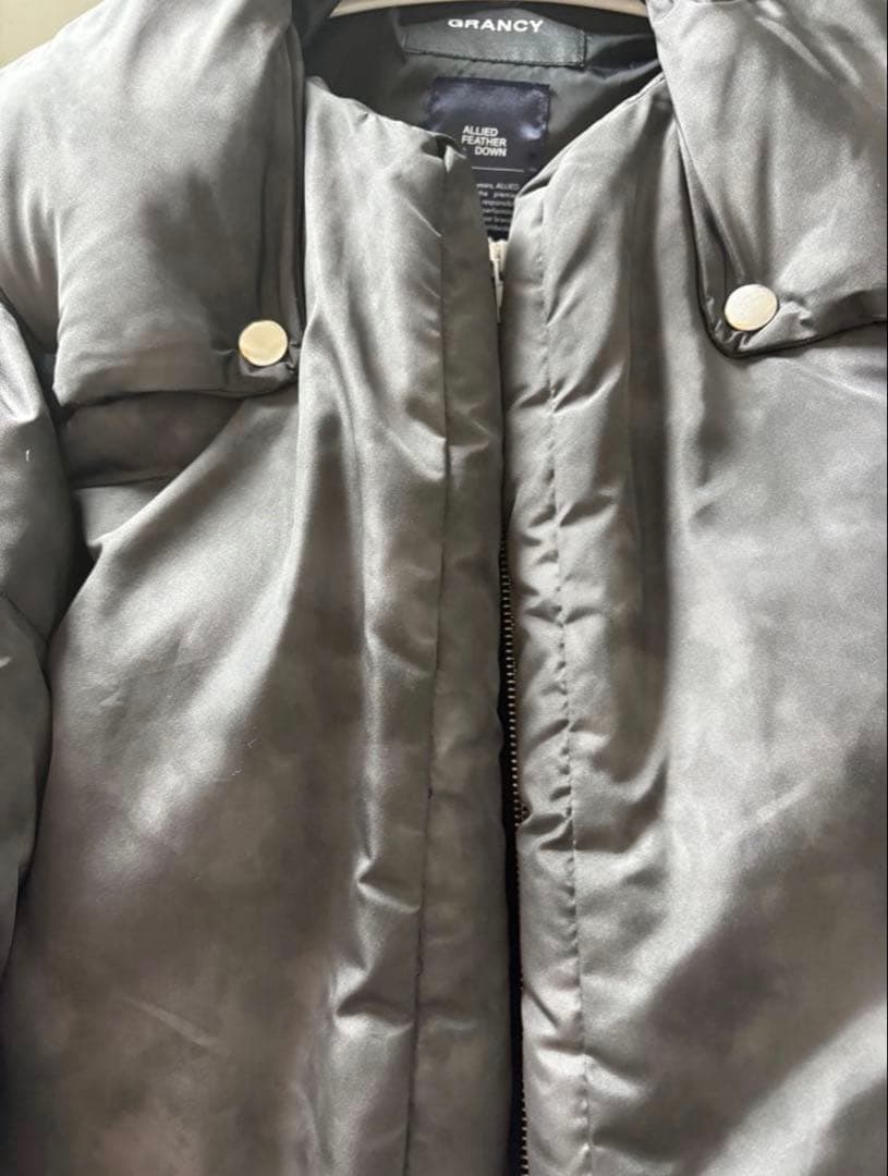 【GRANCY】 プリントショートリアルダウン　ブラック　Sサイズ