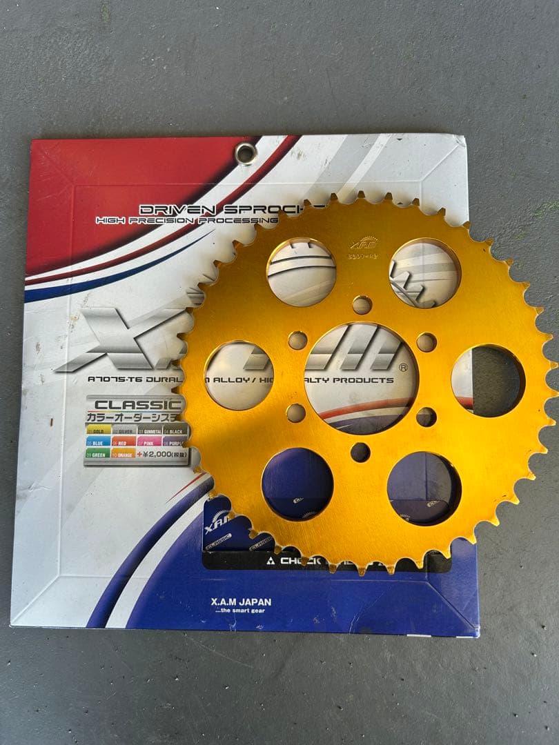 gt380　X.A.M ゴールド スプロケット