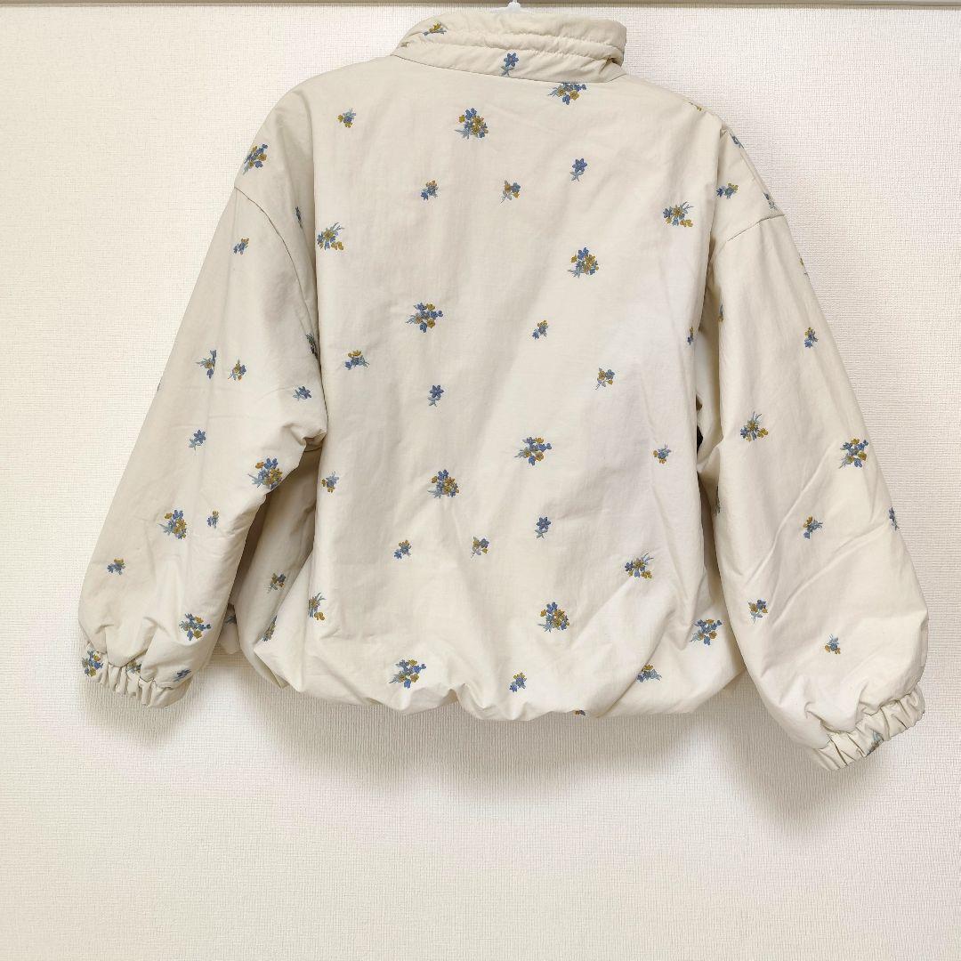 美品　サマンサモスモス　小花総刺繍中綿ジャケット　キナリ　sm2