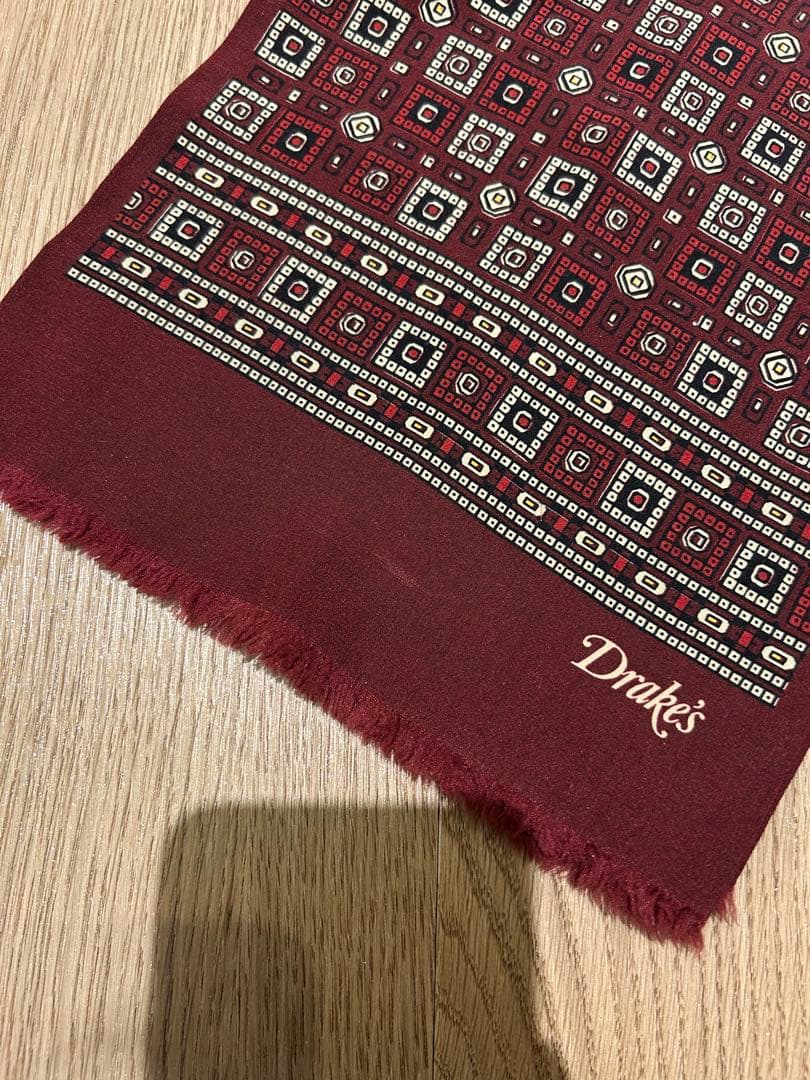 【美品】Drake's シルクストール