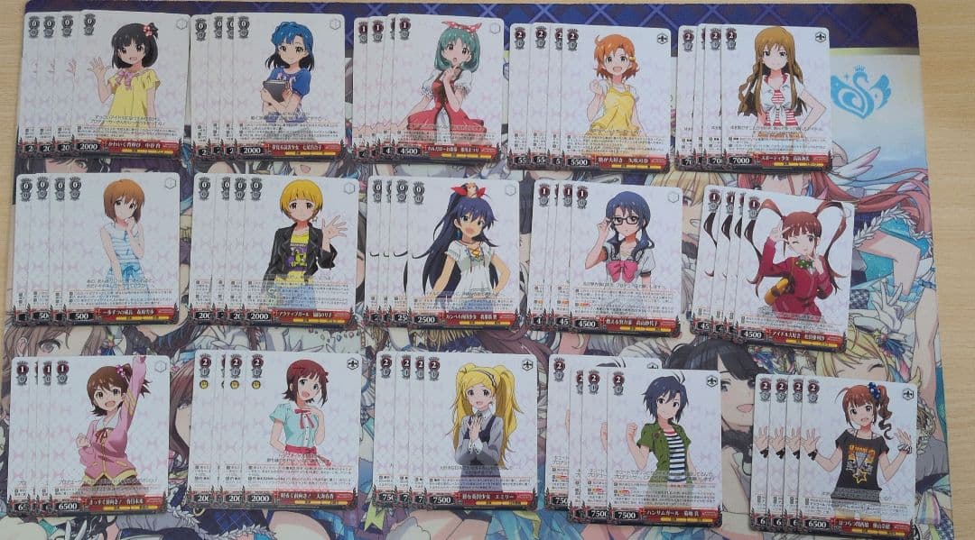 ヴァイスシュヴァルツ　アイドルマスターミリオンライブ　旧弾4コン+パーツセット