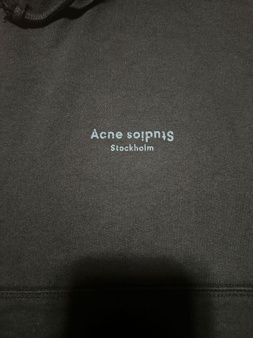 acne studios ロゴ パーカー XS 黒