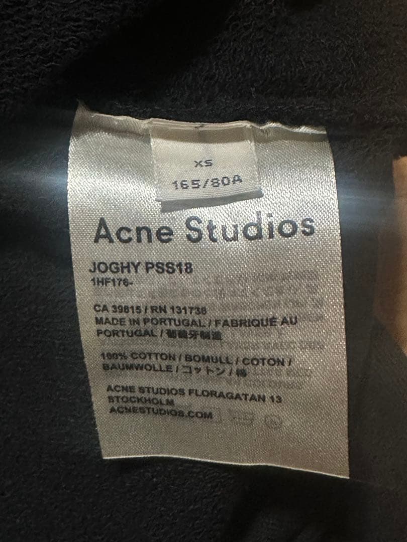 acne studios ロゴ パーカー XS 黒