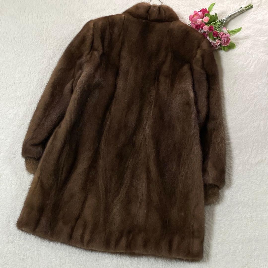 極美品● サガミンク 毛皮 ファーコート ミンクファー 毛並み○ なめし柔らか○
