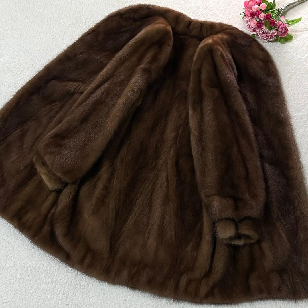 極美品● サガミンク 毛皮 ファーコート ミンクファー 毛並み○ なめし柔らか○