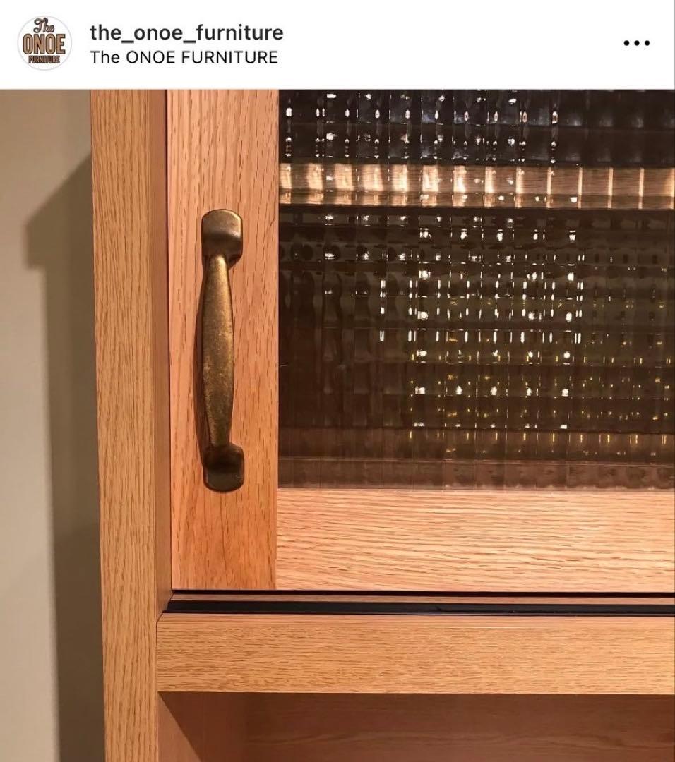 【美品】【送料込】アンティーク風クロスガラス カップボード 幅100cm食器棚